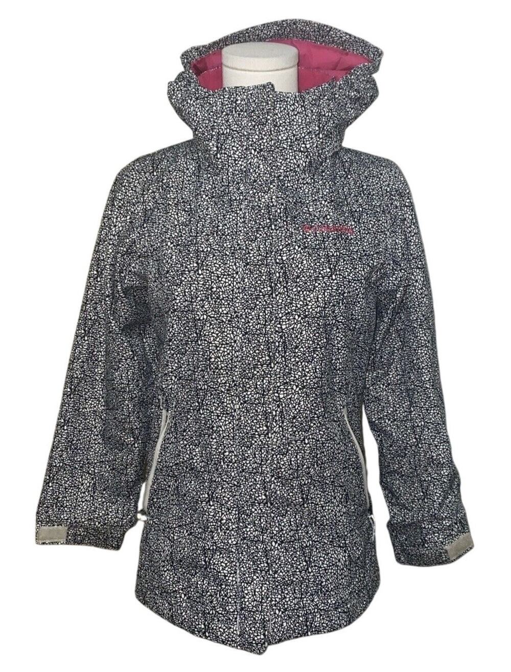 Columbia M 10-12 Girls Shell Hooded Windbreaker Jacket Interchangeable